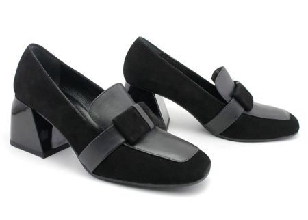 Дамски официални обувки в черно, модел Нинел ~ обувки Пещера Стил.