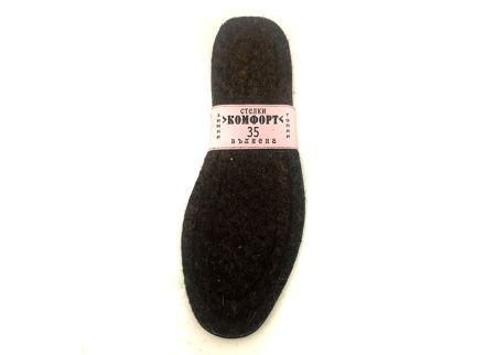 Branț pentru pantofi din lână și cauciuc microporos pentru femei. Culoare neagră