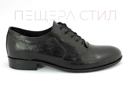 Мъжки официални обувки от естествена кожа в черно Y 3020 CH