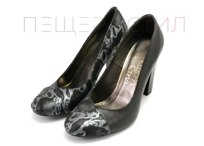 Дамски официални обувки от естествена кожа в черно 108 CH