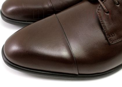 Мъжки официални обувки в тъмно кафяво 1855-19 K