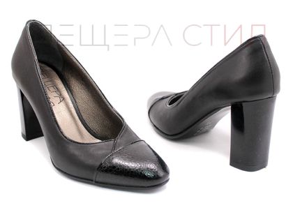 Pantofi elegantI dama din piele naturală în negru 135 CH