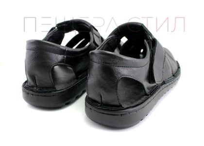 Мъжки сандали от естествена кожа в черно- модел Вокил