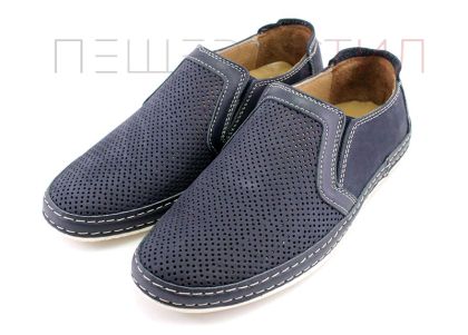 Мъжки летни обувки в тъмно синьо, модел Амадеус.