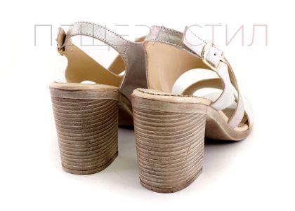 Дамски сандали от естествена кожа с изкрящ ефект- Модел Аполония.