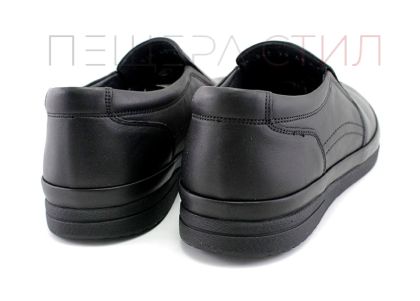 Мъжки ежедневни обувки без връзки в черно - Модел Викторио.