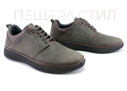 Мъжки ежедневни обувки с връзки в кафяво - Модел Херардо.