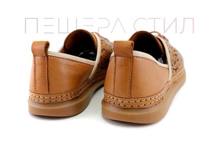 Дамски летни обувки в светло кафяво -  Модел Самира.