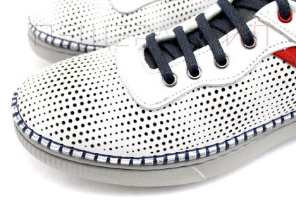 Мъжки летни обувки в бял цвят - Модел Лондон.