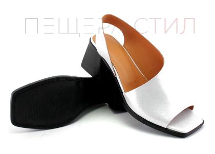 Дамски сандали от естествена кожа в бяло - Модел Кира