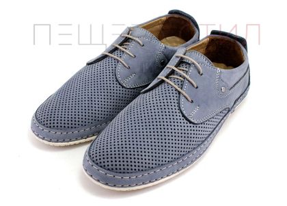 Мъжки летни обувки в дънково синьо, модел Андреас