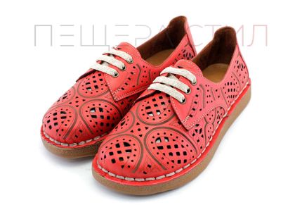 Дамски летни обувки в червен цвят -  Модел Синтия.