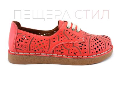 Дамски летни обувки в червен цвят -  Модел Синтия.