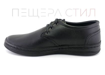 Мъжки ежедневни обувки с връзки в черно - Модел Кедър