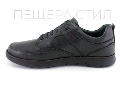 Мъжки ежедневни обувки с връзки в черно - Модел Руслан