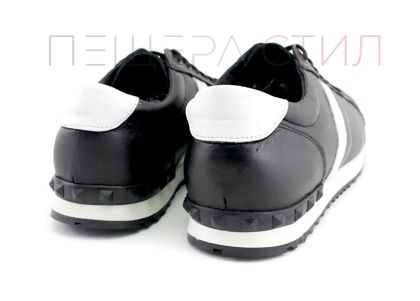 Мъжки спортни обувки в черно и бяло - Модел Ерол