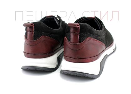 Мъжки, ежедневни обувки от естествен набук в черно - Модел Бруно