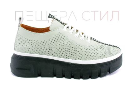 Дамски летни обувки от естествена кожа в резеда - Модел Хелена