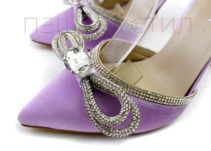 Дамски, официални сандали в лилаво - Модел Магнолия