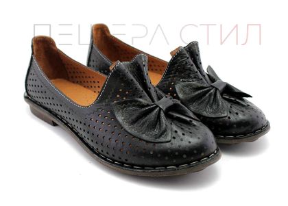 Дамски, ежедневни обувки от естествена кожа в черно, модел  Албиция