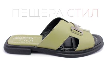 Дамски, ежедневни чехли в зелено - Модел Касиопея
