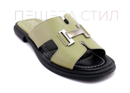 Дамски, ежедневни чехли в зелено - Модел Касиопея
