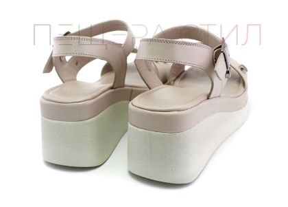 Дамски сандали на платформа в сив цвят - Модел Стела