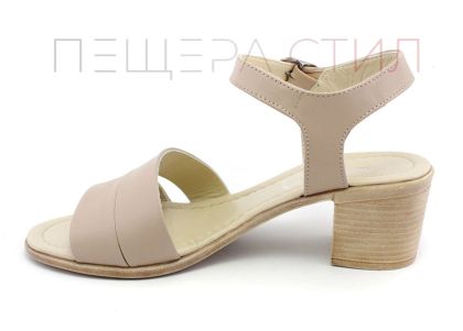 Дамски сандали от естествена кожа в цвят визон- Модел Вероника