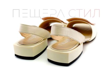 Дамски сандали от естествена кожа в  бежово - Модел Матилда