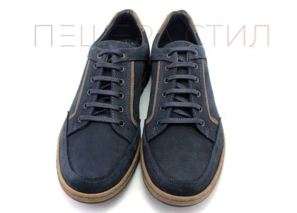 Мъжки обувки в тъмно синьо - Модел Демарио