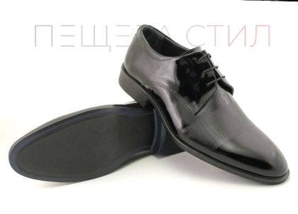 Мъжки официални обувки в черно, модел Макларън.