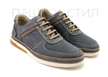 Мъжки, ежедневни обувки в дънково син цвят - Модел Добрил.