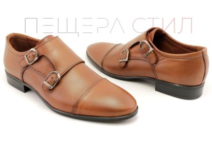 Мъжки официални обувки в светло кафяво, модел Любозар.
