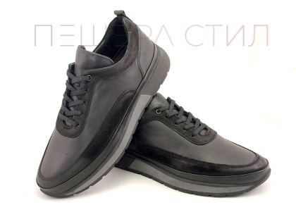 Pantofi casual pentru bărbați în negru - Model Maxim.