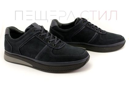 Мъжки, ежедневни обувки в тъмно синьо - Модел Бернардо.