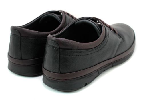 Мъжки спортни обувки от естествена кожа в черно 797-14-29 CH