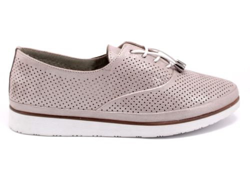 Дамски летни обувки от естествена кожа в бакърен цвят M-267 SV