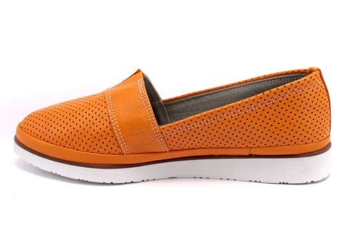 Дамски летни обувки от естествена кожа в оранжево M-269 OR
