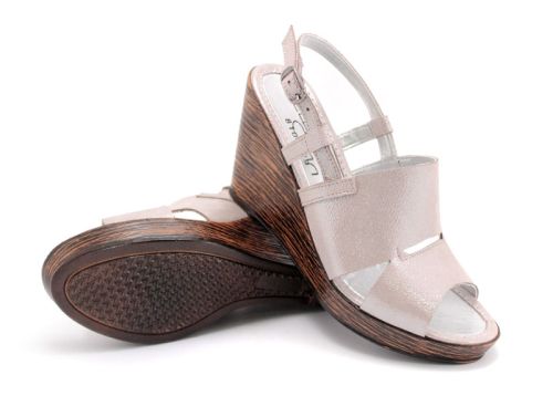 Sandale cu platformă pentru femei, culoare satin 810 VZ