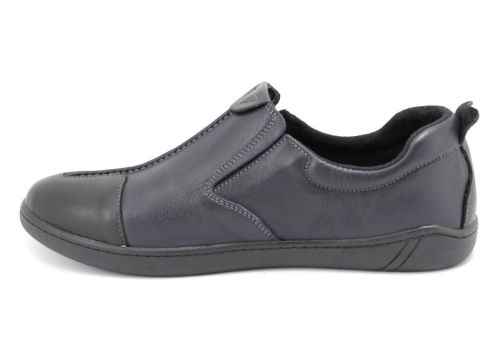 Pantofi casual pentru bărbați în albastru marin și negru 681 SN