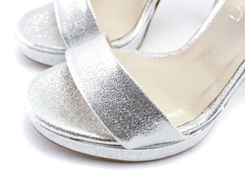 Sandale elegante dama cu platformă în argint 884-1 SR