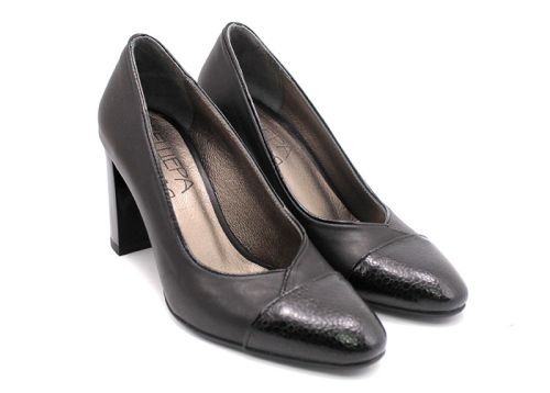 Pantofi elegantI dama din piele naturală în negru 135 CH