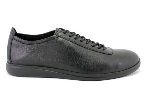 Мъжки обувки от естествена кожа в черно MET 3029 CH