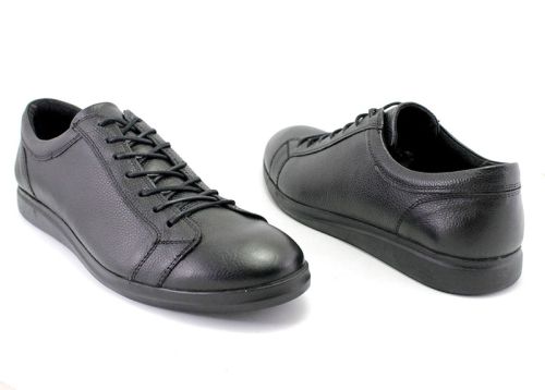 Pantofi barbati din piele in negru MET 014 CH