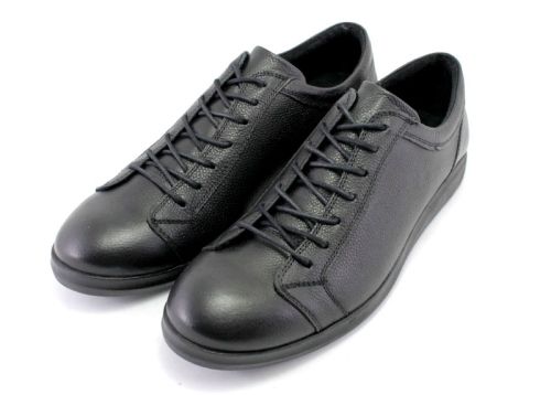 Pantofi barbati din piele in negru MET 014 CH