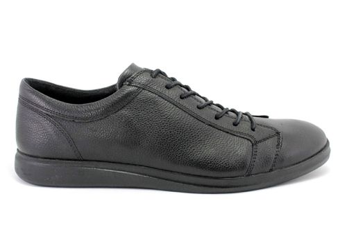 Pantofi barbati din piele in negru MET 014 CH