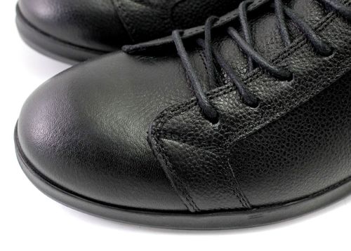 Pantofi barbati din piele in negru MET 014 CH