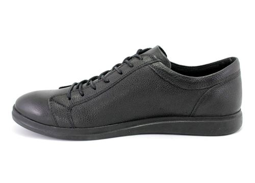 Pantofi barbati din piele in negru MET 014 CH