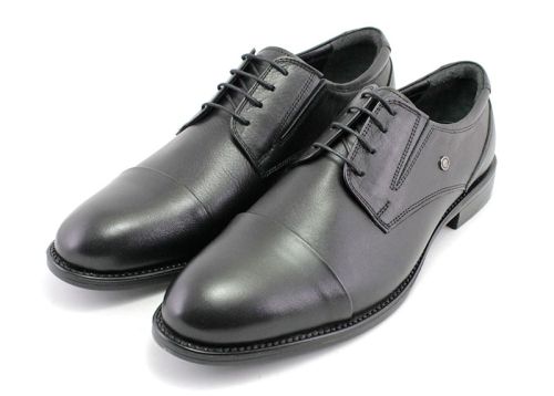 Мъжки обувки от естествена кожа в черно 1225 CH