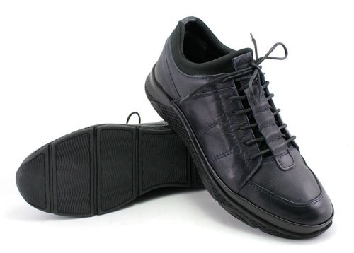 Мъжки обувки от естествена кожа в тъмно синьо 1315 SN